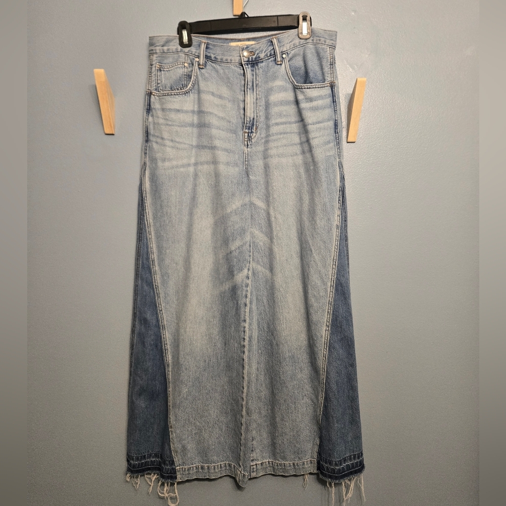 Madewell Two-Tone Wide Leg Jeans